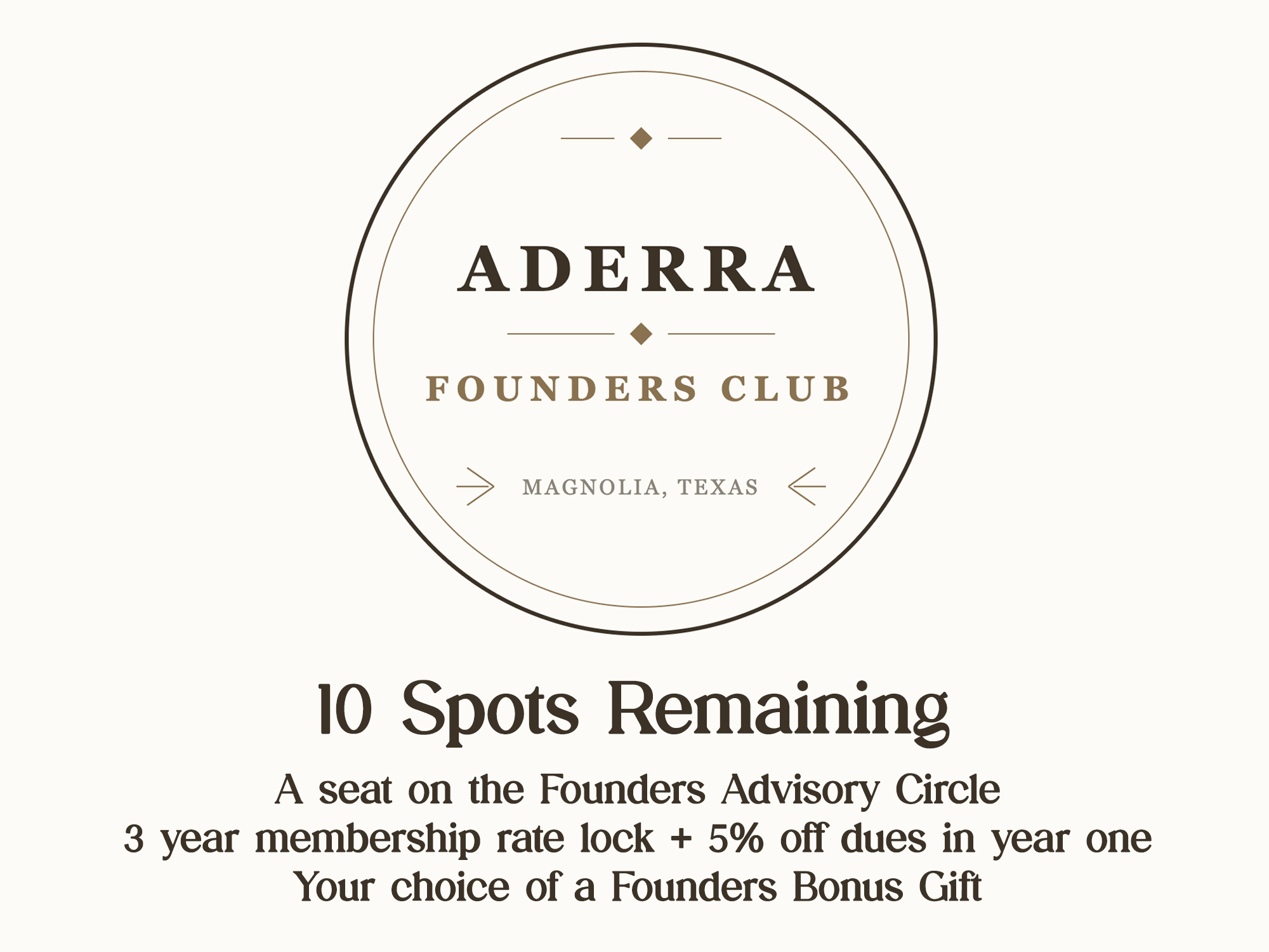 Aderra Founders Club Graphic