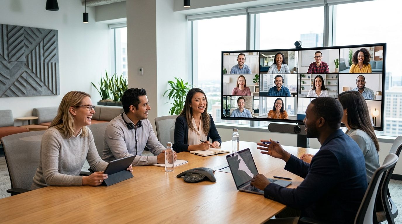 Connecting in-office and remote teams seamlessly.