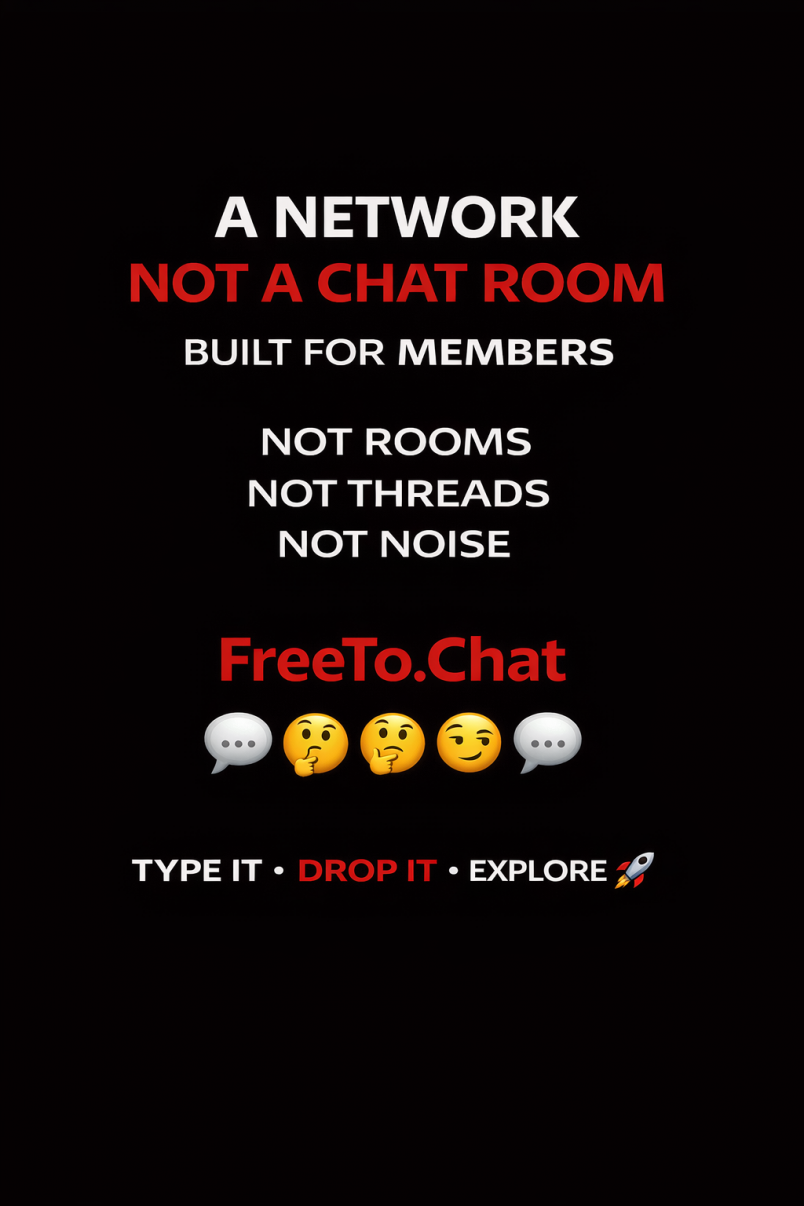 FreeTo.Chat is a Network, not a Chat room