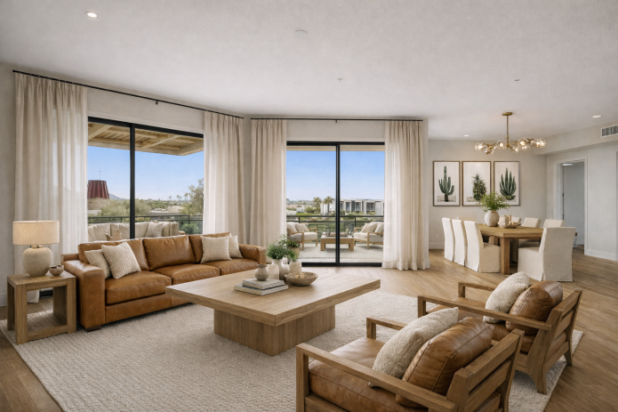 Living Room Rendering | Orterra Residences