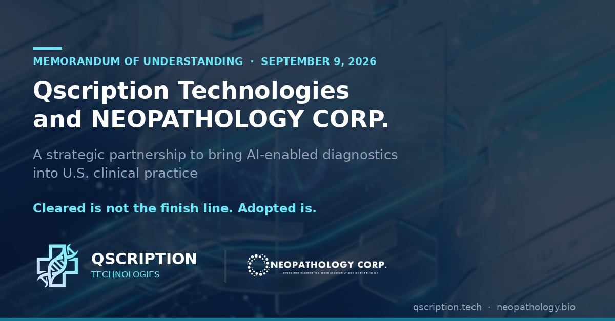 Qscription and NEOPATHOLOGY CORP. sign MOU