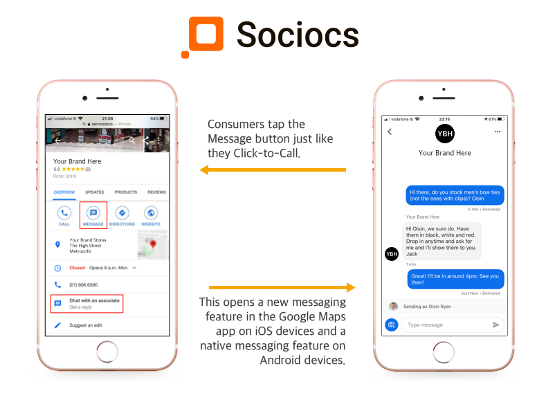 Sociocs Google Business Messages