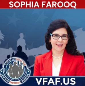 Sophia Farooq VFAF endorsement